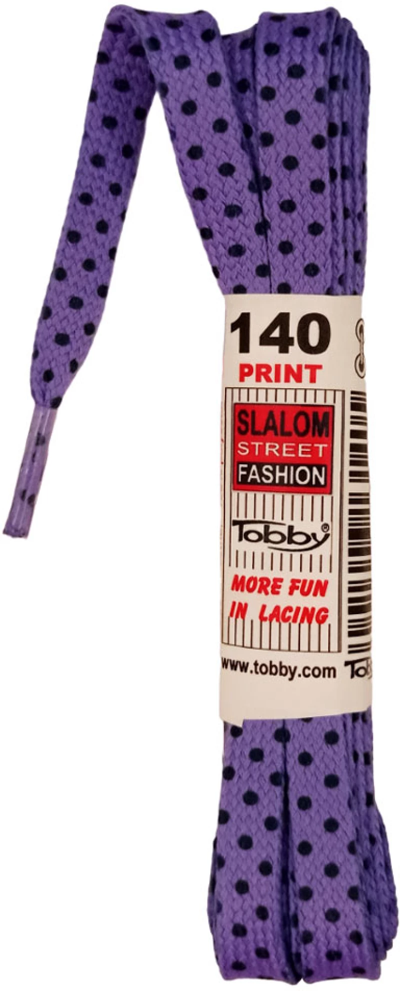 Κορδόνια παπουτσιών Tobby Dots Μοβ 140cm
