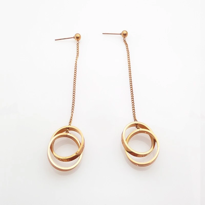 Σκουλαρίκια Ατσάλι Fantazy 01495-73 Rose gold