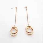 Σκουλαρίκια Ατσάλι Fantazy 01495-73 Rose gold