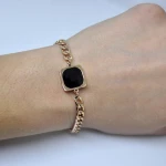 Βραχιόλι Ατσάλι Με Σχέδιο Rose Gold 58967-60 Μαύρο