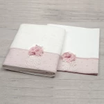 Σετ Λαδόπανο Βάπτισης New life 262532 Εκρού-Ροζ Εκρου