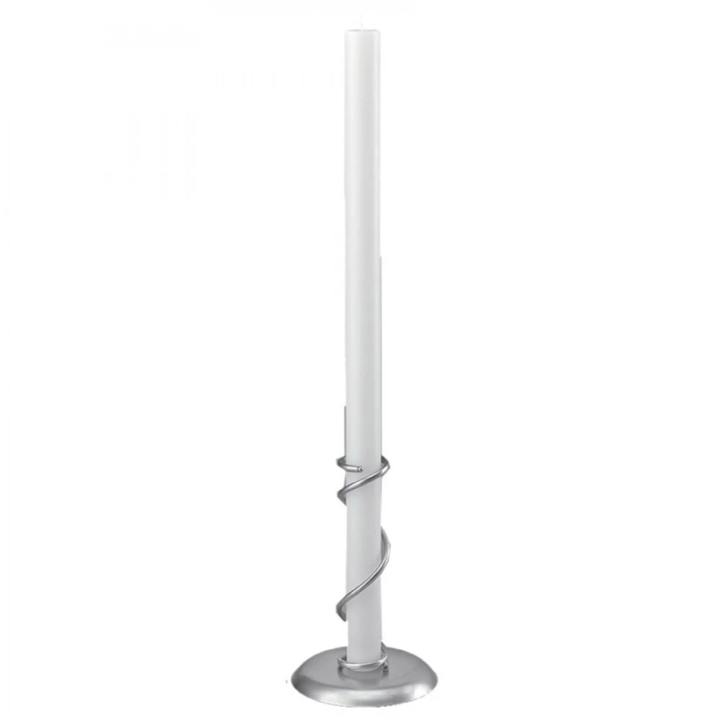 Λαμπάδα Γάμου Κούφιο Κερί 8x140cm NK001 (2ΤΜΧ.) Λευκό Με Βάση