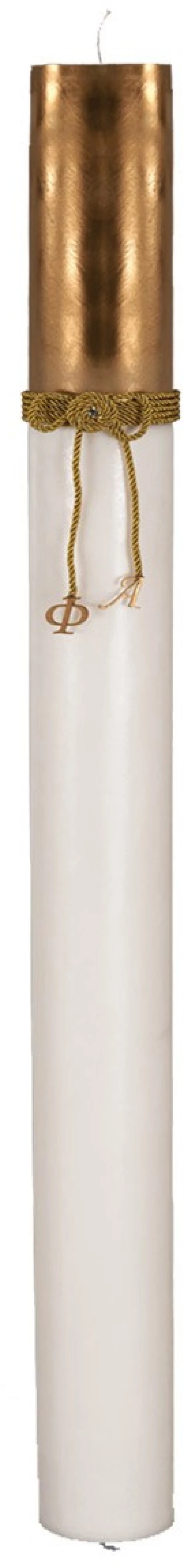 Λαμπάδα Γάμου Κούφιο Κερί 12x140cm NK008 (2ΤΜΧ.) Λευκό Χωρίς Βάση