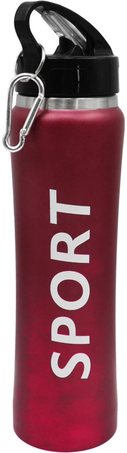 Μπουκάλι Θερμός με Εσωτερικό Καλαμάκι και Κρίκο Μεταφοράς 600ml JB-1309 Κόκκινο