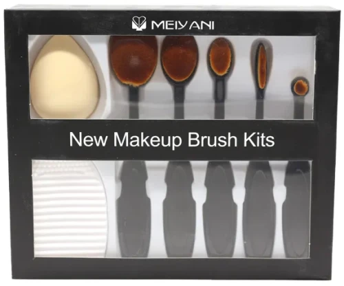 Οβάλ σετ 7 πινέλων μακιγιάζ