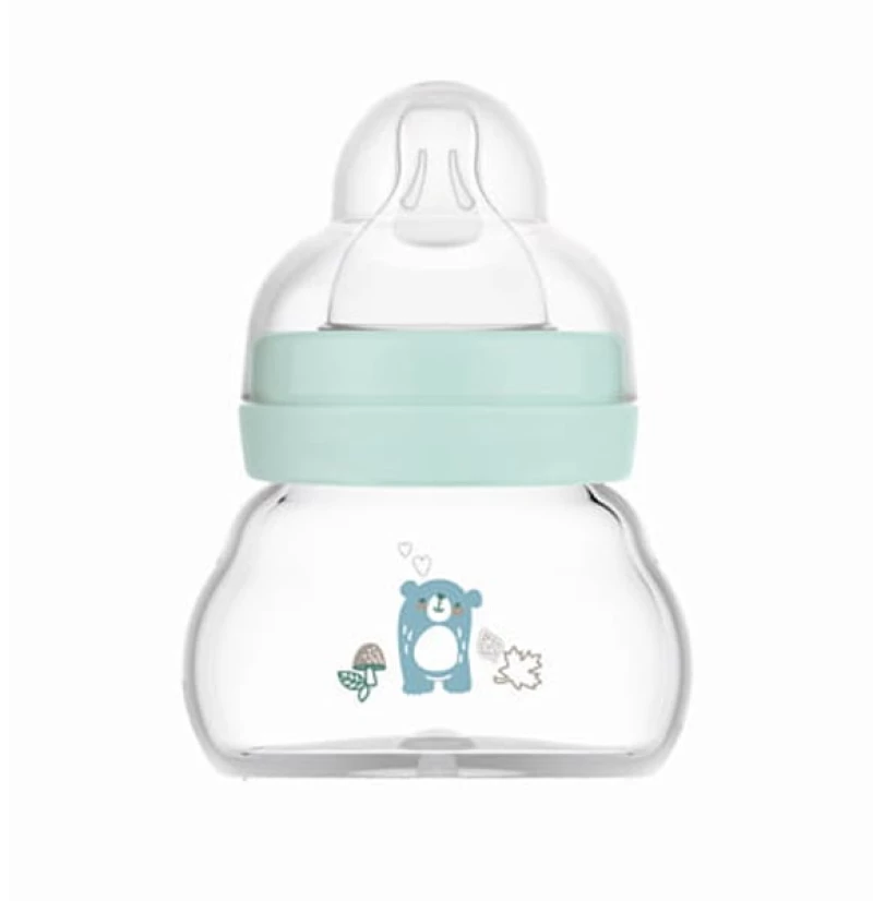 Mam Feel Good Matt Baby Bottle Forest Μπιμπερό Γυάλινο με Θηλή Σιλικόνης 0m+, 90ml