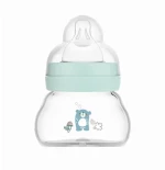 Mam Feel Good Matt Baby Bottle Forest Μπιμπερό Γυάλινο με Θηλή Σιλικόνης 0m+, 90ml