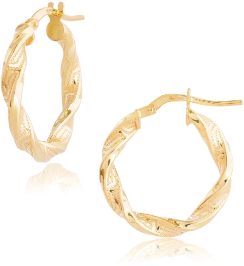 Στριφτοί κρίκοι από ασήμι 2.1 cm