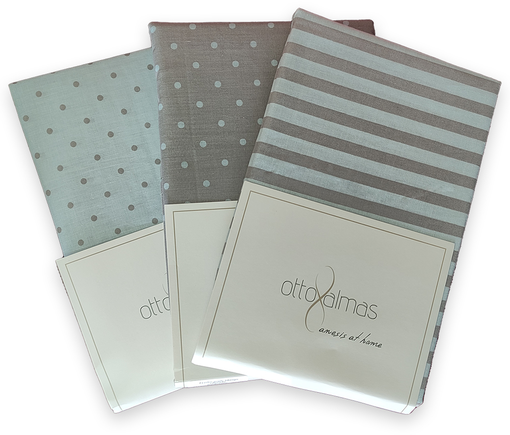 Σεντόνια σετ 4 τμχ μονά 170x270cm Otto almas striped - puncte Γαλάζιο