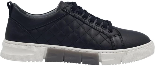 Ανδρικά Δέρματινα Sneakers – 1177 – Μαύρο