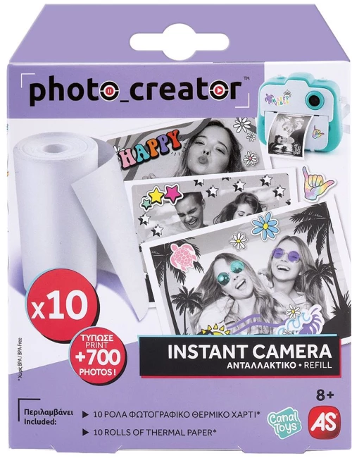 10 Ρολά Φωτογραφικό Χαρτί Photo Creator Instant Camera