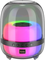 Φορητό Ηχείο Wireless Hoco BS58 Crystal BT 5.1 1800mAh 10W με USB & Micro SD 360° LED Φωτισμό Μαύρο