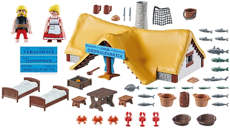 Playset Playmobil Astérix: Ordralfabetix Hut 71266 73 Τεμάχια