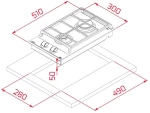 Εστία Υγραερίου Teka GZC32300XBA 3800W (30 CM)