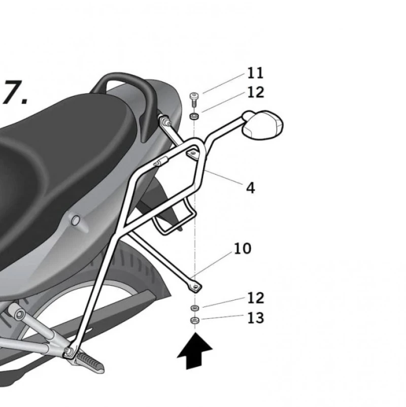 Shad Βάσεις Πλαϊνών Βαλιτσών Suzuki GSF 650 11-15 S0GS61SF