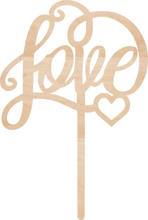 Cake Topper Love 4 ΞΥΛΟ
