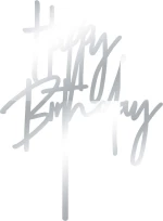 Cake Topper happy birthday 8 ΑΣΗΜΙ ΚΑΘΡΕΠΤΗΣ