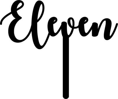 Cake Topper Eleven ΜΑΥΡΟ