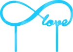 Cake Topper Love 8 ΓΑΛΑΖΙΟ ΚΑΘΡΕΠΤΗΣ
