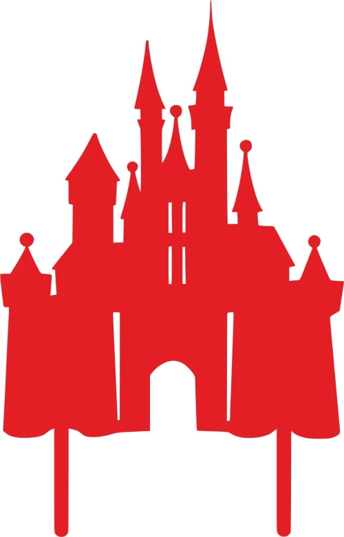 Cake Topper Castle ΚΟΚΚΙΝΟ
