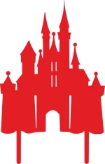 Cake Topper Castle ΚΟΚΚΙΝΟ
