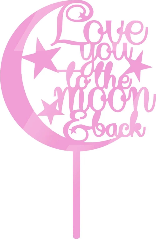 Cake Topper Moon ΡΟΖ ΚΑΘΡΕΠΤΗΣ