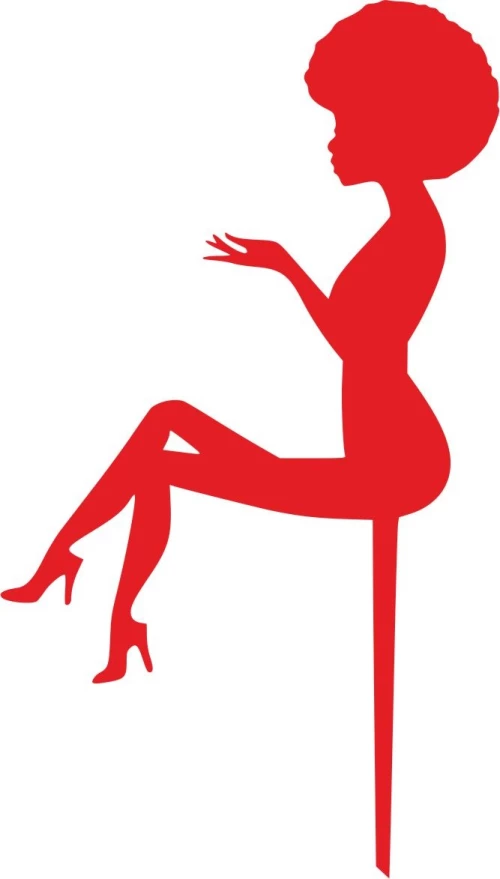 Cake Topper Woman 3 ΚΟΚΚΙΝΟ