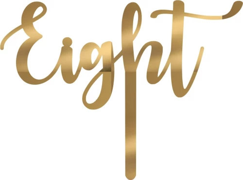 Cake Topper Eight ΧΡΥΣΟ ΚΑΘΡΕΠΤΗΣ