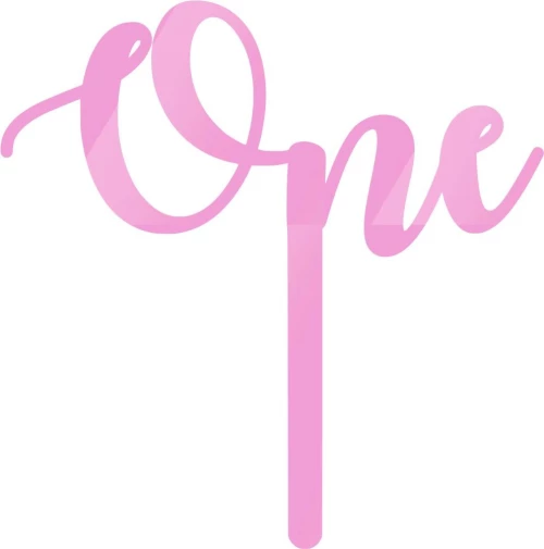 Cake Topper One ΡΟΖ ΚΑΘΡΕΠΤΗΣ