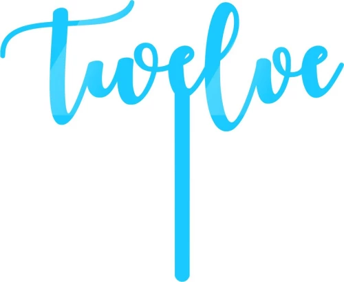 Cake Topper Twelve ΓΑΛΑΖΙΟ ΚΑΘΡΕΠΤΗΣ