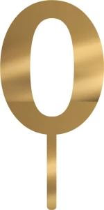 Cake Topper 0 ΧΡΥΣΟ ΚΑΘΡΕΠΤΗΣ
