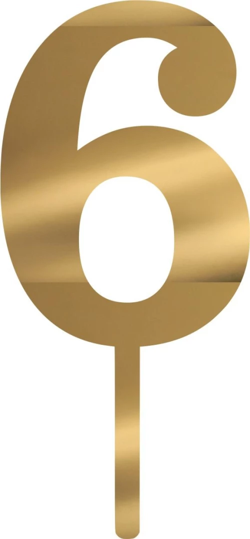 Cake Topper 6 ΧΡΥΣΟ ΚΑΘΡΕΠΤΗΣ
