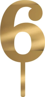 Cake Topper 6 ΧΡΥΣΟ ΚΑΘΡΕΠΤΗΣ