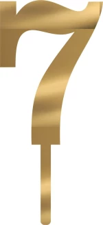 Cake Topper 7 ΧΡΥΣΟ ΚΑΘΡΕΠΤΗΣ