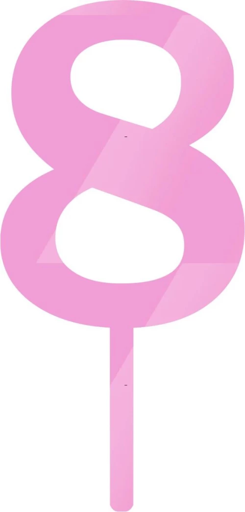 Cake Topper 8 ΡΟΖ ΚΑΘΡΕΠΤΗΣ