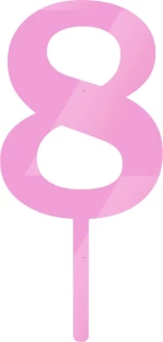 Cake Topper 8 ΡΟΖ ΚΑΘΡΕΠΤΗΣ