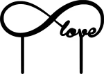 Cake Topper Love 8 ΜΑΥΡΟ