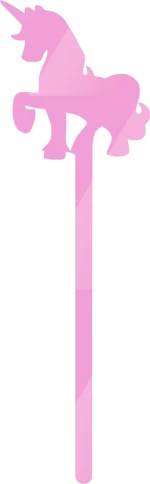 Cake Pop Sticks 12τμχ Unicorn ΡΟΖ ΚΑΘΡΕΠΤΗΣ