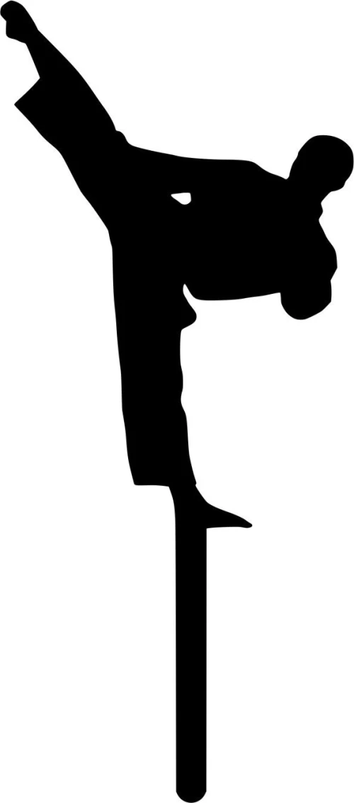 Cake Topper Karate ΜΑΥΡΟ