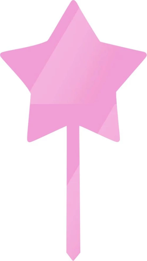 Cake Topper Star ΡΟΖ ΚΑΘΡΕΠΤΗΣ