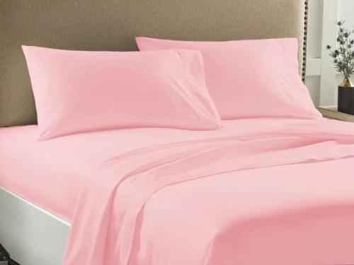 Σετ Σεντόνια Διπλά Μονόχρωμα Economy Γαρύφαλλο 225x245 - Σομόν, Χωρίς Λάστιχο