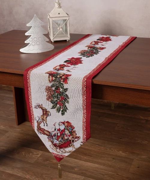 Χριστουγεννιάτικη τραβέρσα στόφα W355 (35cm x 175cm) Silk Fashion