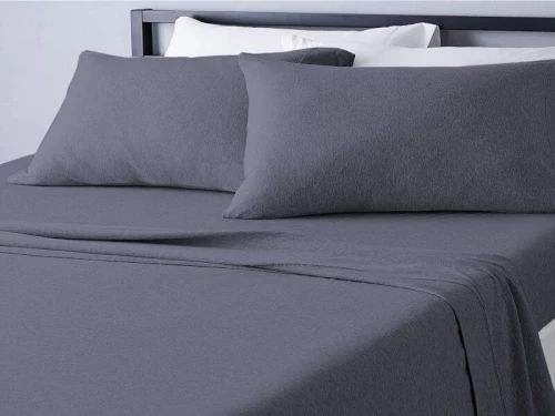 Σετ Σεντόνια Γκρι 100% Βαμβακερά Γαρύφαλλο - 230x260cm, Χωρίς Λάστιχο