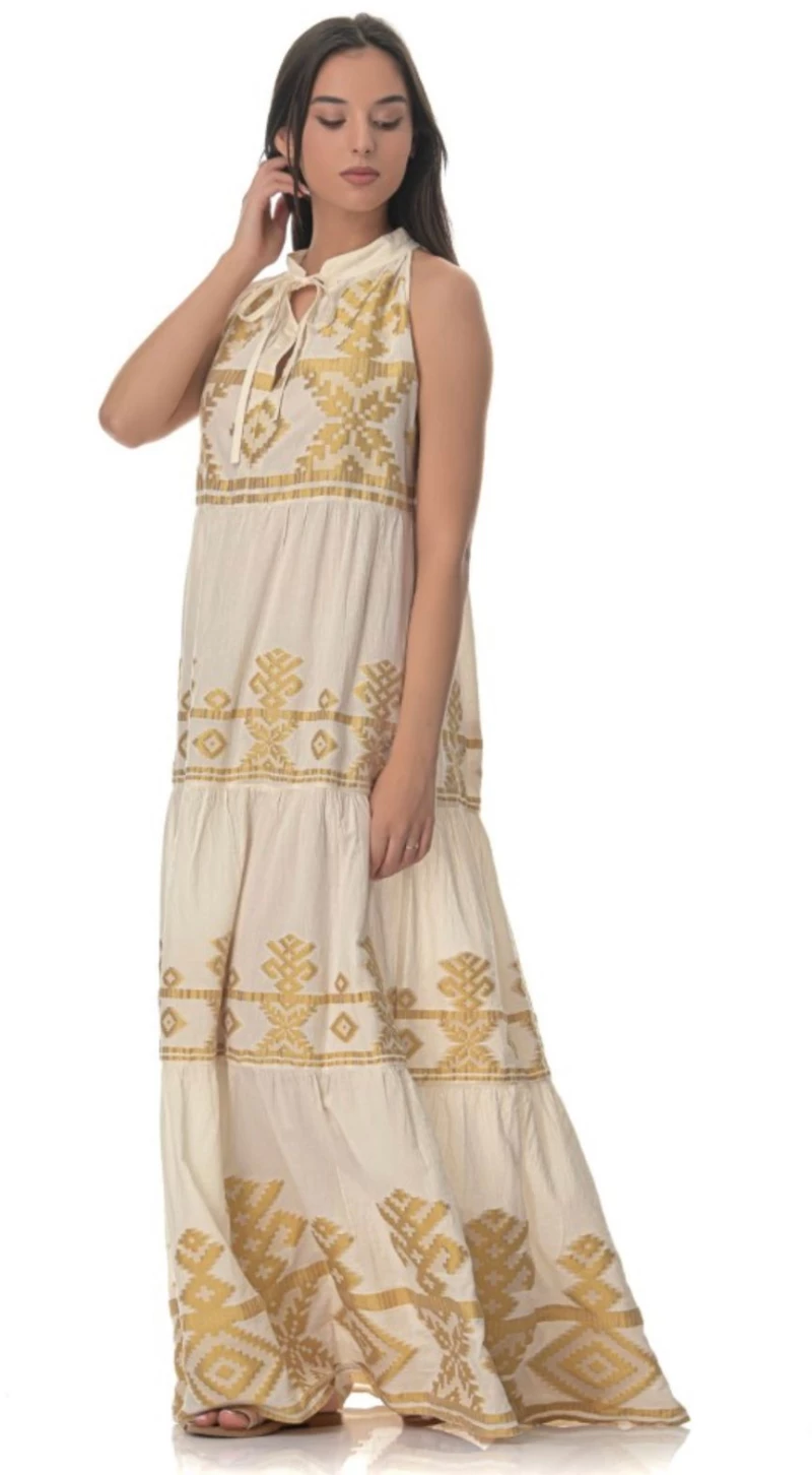 Φόρεμα Naxos Champagne-Gold