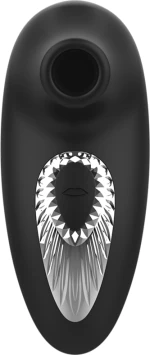 BLACK & SILVER - DRAKE DELUXE SUCKING VIBE SILICONE RECHARGEABLE BLACK