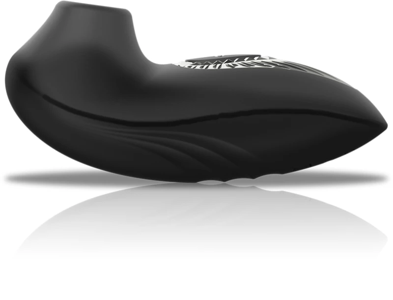BLACK & SILVER - DRAKE DELUXE SUCKING VIBE SILICONE RECHARGEABLE BLACK