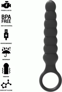 BLACK & SILVER - BOB POWERFUL ANAL BEADS SILICONE