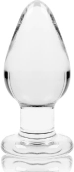 NEBULA SERIES BY IBIZA' - MODEL 3 ANAL PLUG BOROSILICATE GLASS 11 X 5 CM TRANSPARENT