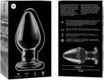 NEBULA SERIES BY IBIZA' - MODEL 3 ANAL PLUG BOROSILICATE GLASS 11 X 5 CM TRANSPARENT