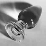 NEBULA SERIES BY IBIZA' - MODEL 3 ANAL PLUG BOROSILICATE GLASS 11 X 5 CM TRANSPARENT